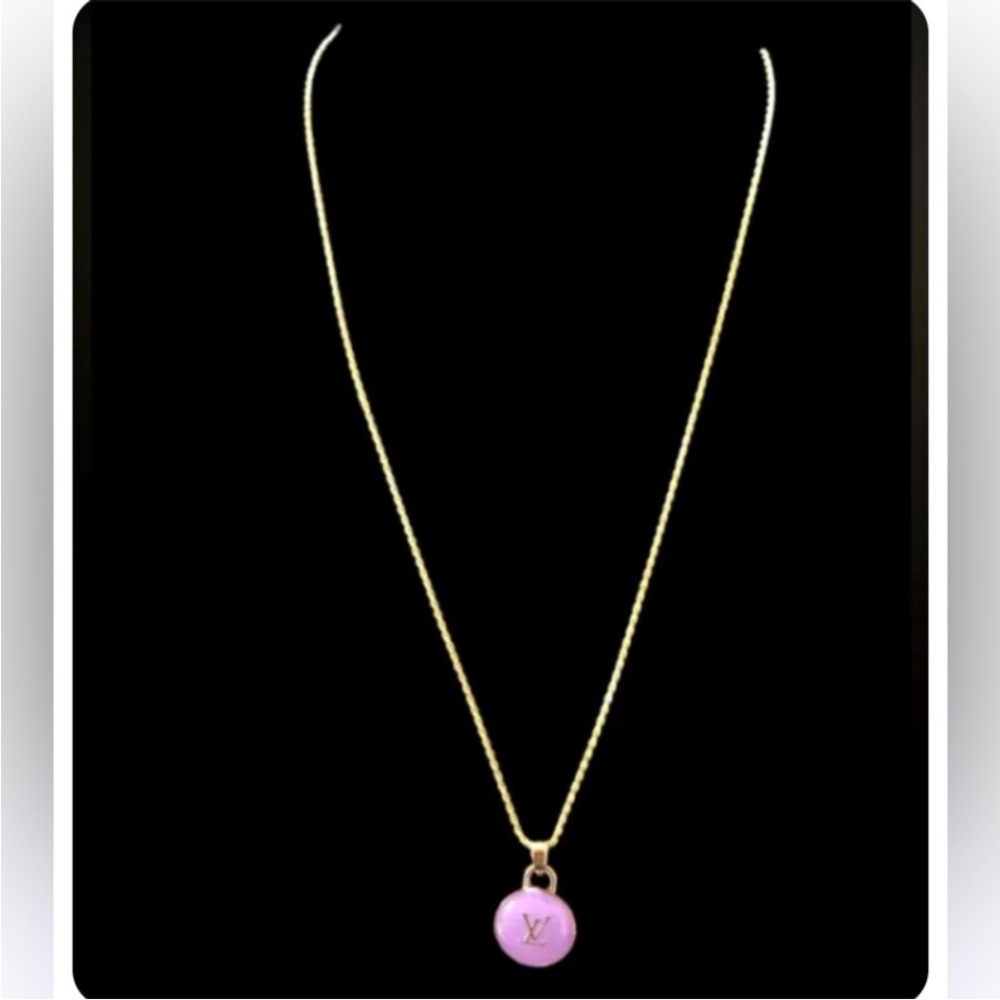 Authentic Louis Vuitton Purple Charm Necklace - Picture 2 of 4